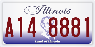 IL license plate A148881
