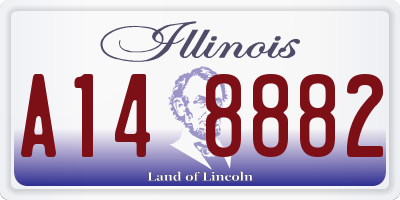 IL license plate A148882