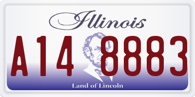 IL license plate A148883