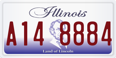 IL license plate A148884