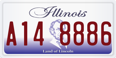 IL license plate A148886