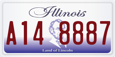 IL license plate A148887