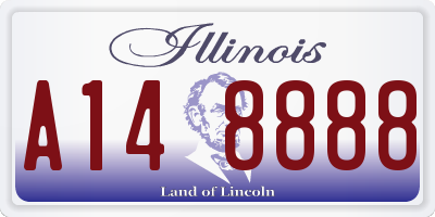 IL license plate A148888