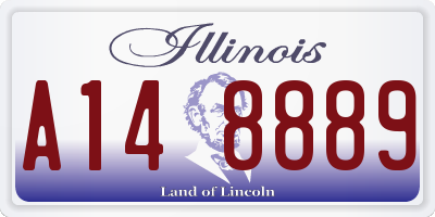 IL license plate A148889