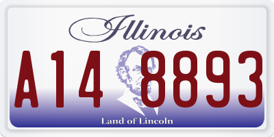 IL license plate A148893