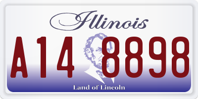 IL license plate A148898