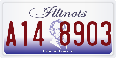 IL license plate A148903