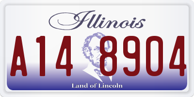 IL license plate A148904