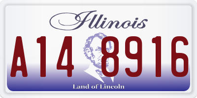 IL license plate A148916