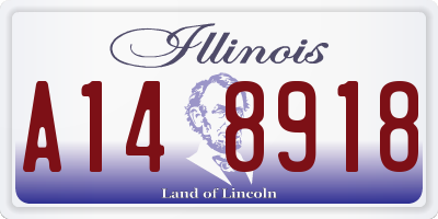 IL license plate A148918