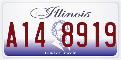 IL license plate A148919
