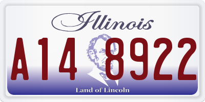 IL license plate A148922