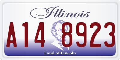IL license plate A148923