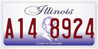 IL license plate A148924