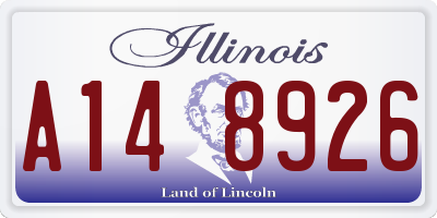 IL license plate A148926
