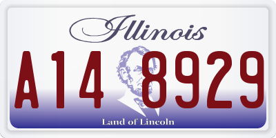 IL license plate A148929