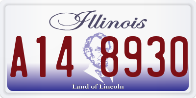 IL license plate A148930