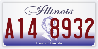 IL license plate A148932