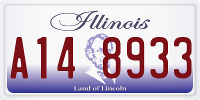 IL license plate A148933