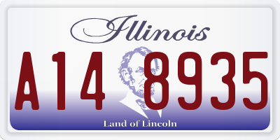 IL license plate A148935