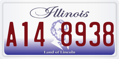 IL license plate A148938