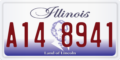 IL license plate A148941