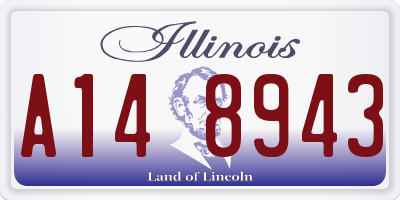 IL license plate A148943