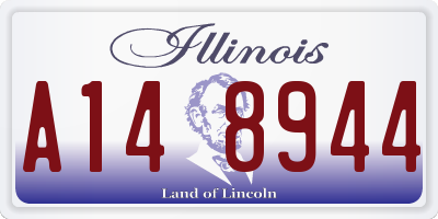 IL license plate A148944