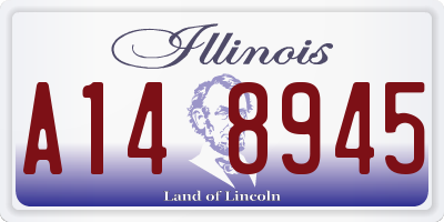 IL license plate A148945