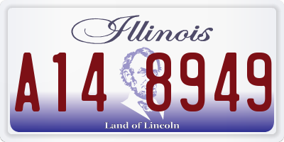 IL license plate A148949