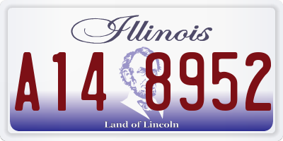 IL license plate A148952