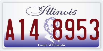 IL license plate A148953