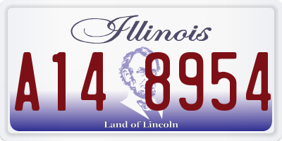 IL license plate A148954