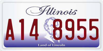 IL license plate A148955