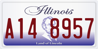 IL license plate A148957