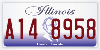 IL license plate A148958