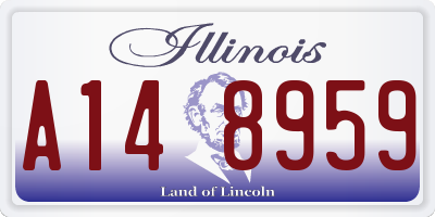 IL license plate A148959