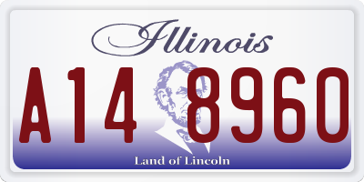 IL license plate A148960