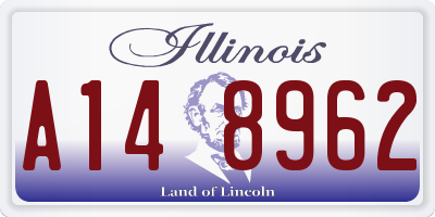 IL license plate A148962