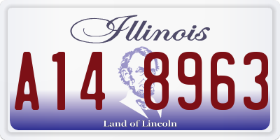 IL license plate A148963