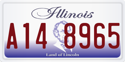 IL license plate A148965