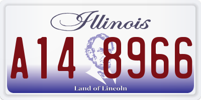 IL license plate A148966