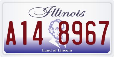 IL license plate A148967