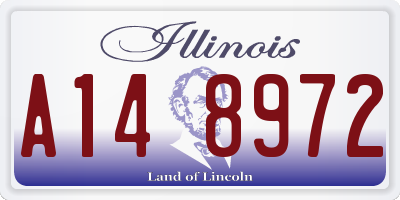 IL license plate A148972