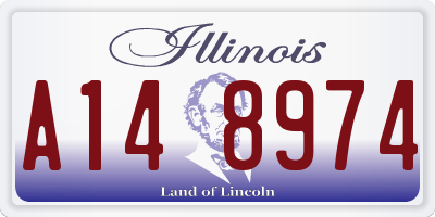 IL license plate A148974