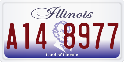 IL license plate A148977