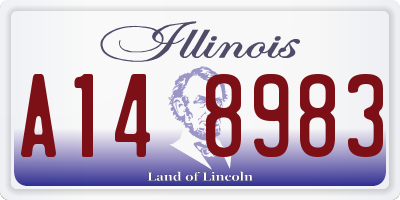 IL license plate A148983