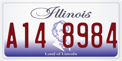 IL license plate A148984