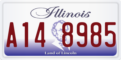IL license plate A148985