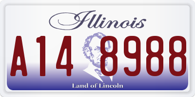 IL license plate A148988